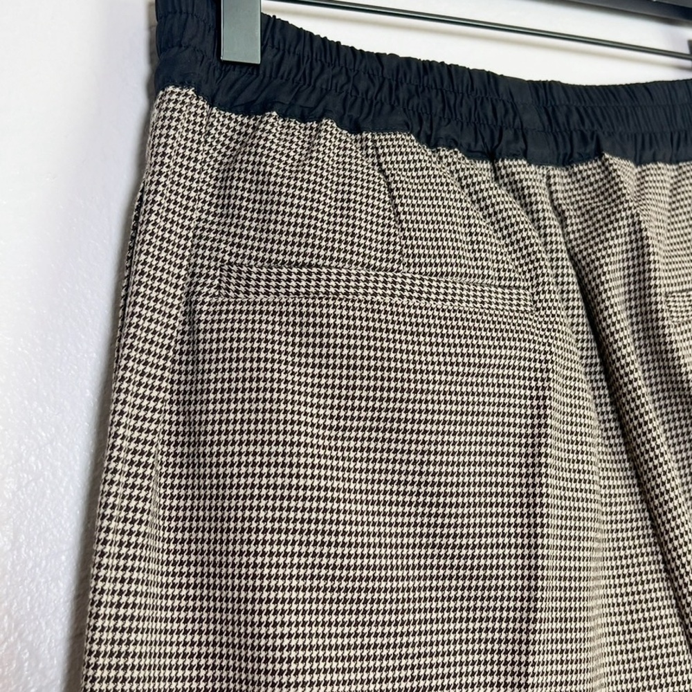 THAKOON Women’s Size 4 Brown Houndstooth Print Smocked Waist Wide Leg Trouser - Picture 8 of 12